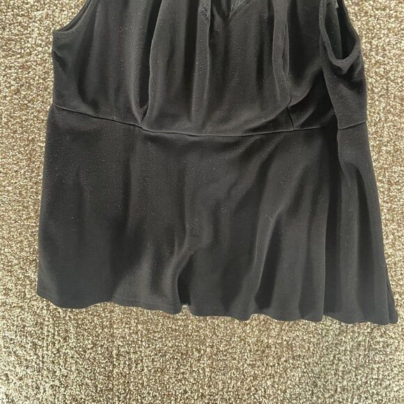 Torrid Shirt Womens 0 Black Tank Top Casual Pullover Preppy Plus Rayon Nylon - Picture 5 of 11